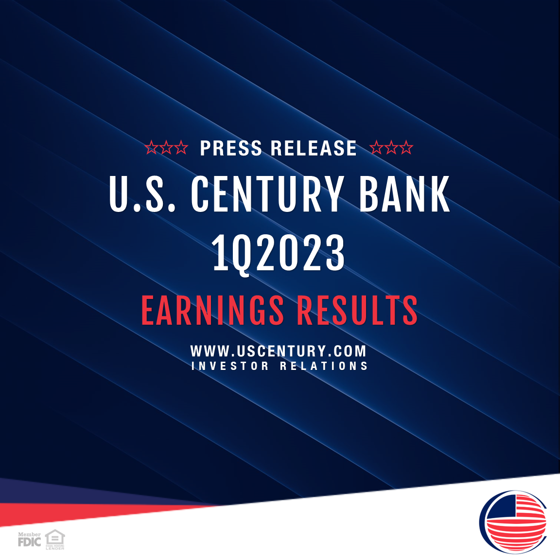 Q1 2023 press release social media post