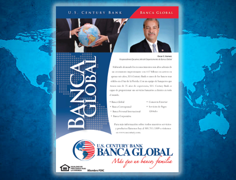flyer of global banking