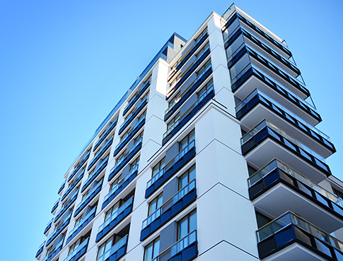 Modern building photo taken from low angle