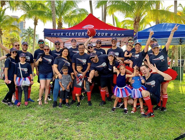 U.S. Century Bank employees at charity race