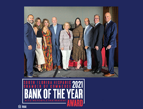 south florida hispanic chamber of commerce 2021 bank of the year award USCB