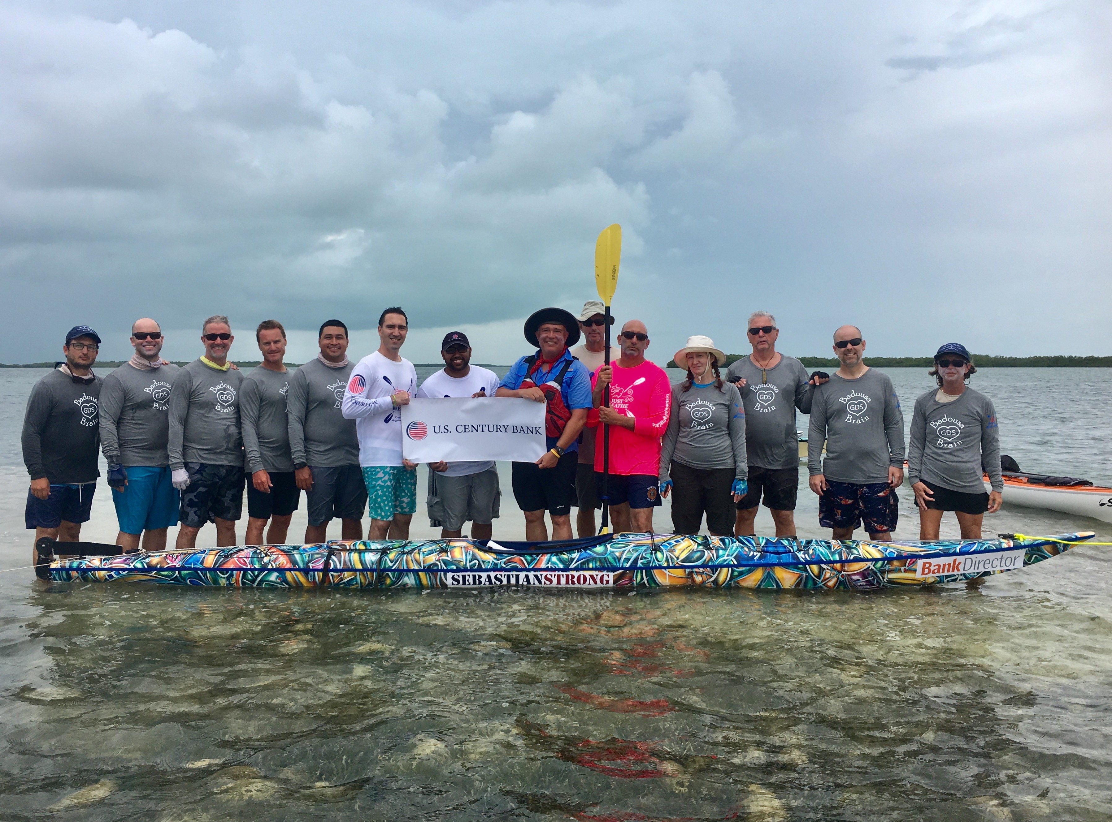 group photo of kayakers