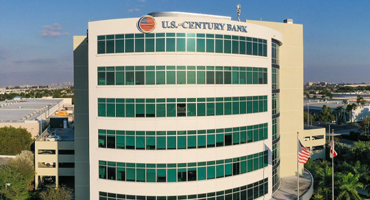 U.S. Century Bank headquarters building in Doral