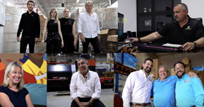 Photo collage of bank customers and community partner